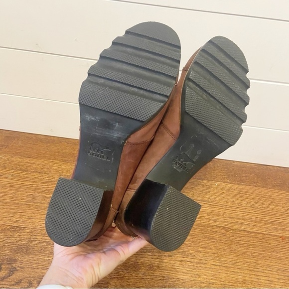 Sorel | Women’s Addington Chelsea Suede Leather Bootie in Redwood Size 11 - Picture 13 of 14